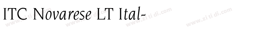 ITC Novarese LT Ital字体转换